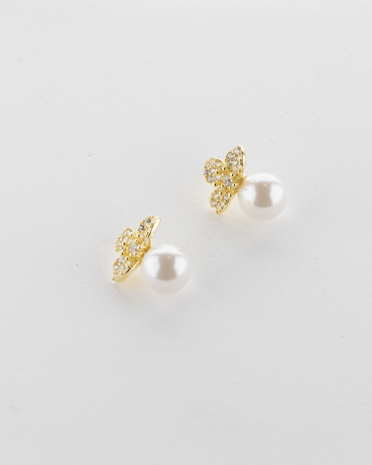 Fleur de Givre Earrings in Gold