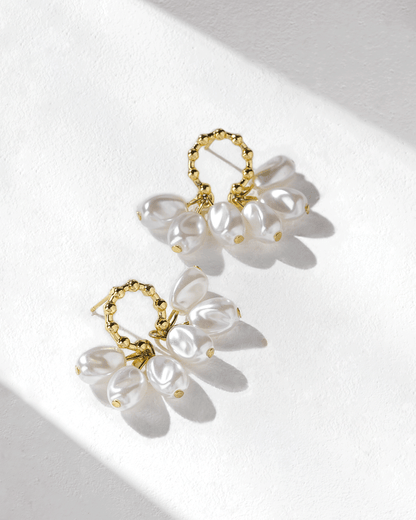 Pearl Cluster Earrings