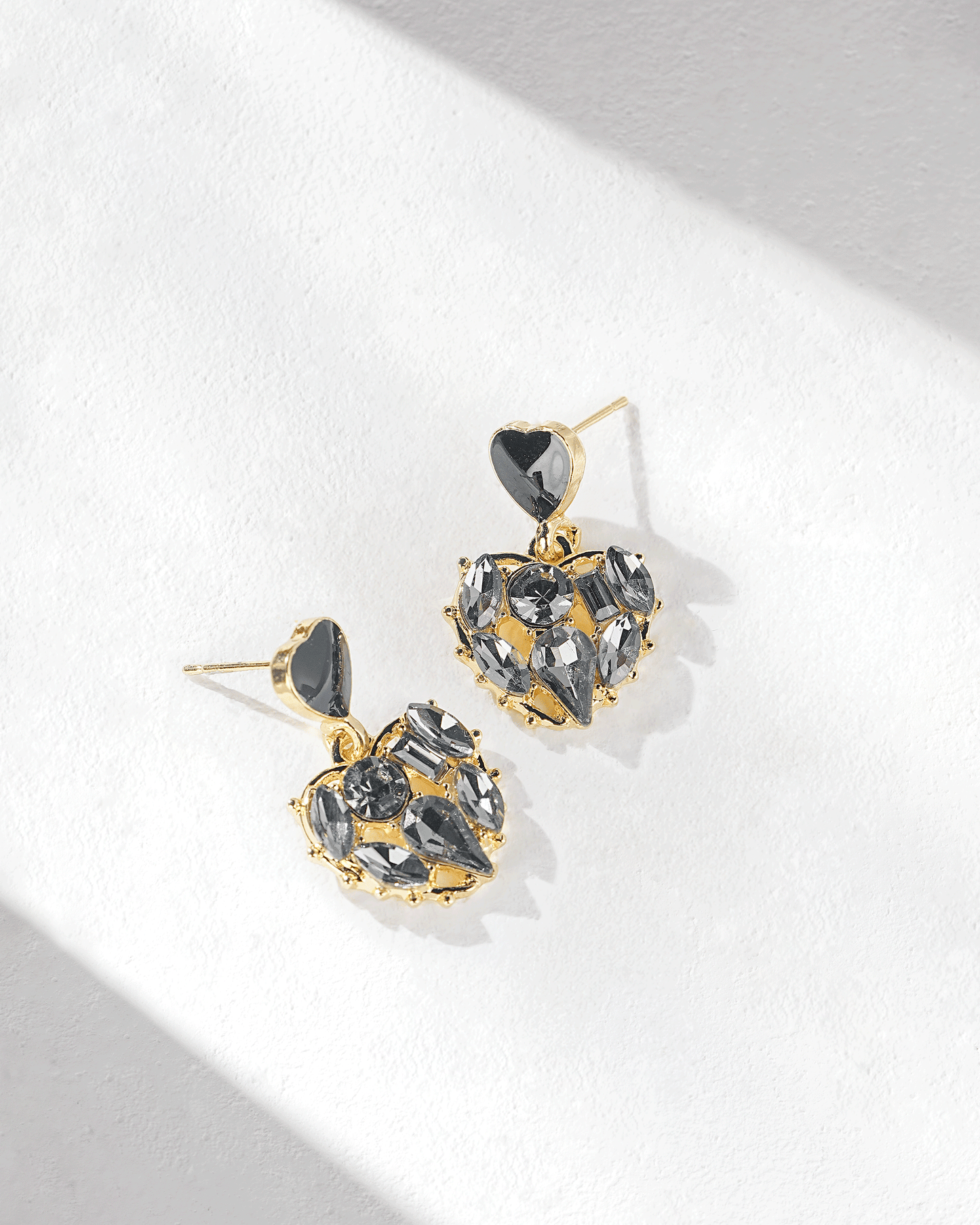 L'Amour Noir Crystal Earrings